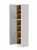 15-in x 21-in x 84-in Ready to Assemble Slim Shaker Vanity Linen Cabinet, White, L158421-RTA-FR02-WH