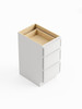 21-in x 21-in x 35-in Ready to Assemble Slim Shaker Vanity Three Drawer Base Cabinet, White, 3VDB21-RTA-FR02-WH