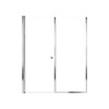 Lyna 58-in x 70-in Pivot Shower Door And Fixed Panel With 1/4-in Clear Glass And Double-Sided Knob Handles, Polished Chrome