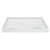 60 x 32 Solid Surface Shower Base Right Drain in Storm