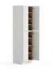 24-in x 24-in x 96-in Ready To Assemble Slim Shaker Four Door Tall Utility Cabinet, White