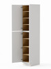 18-in x 24-in x 96-in Ready To Assemble Slim Shaker Two Door Tall Utility Cabinet, White