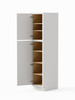18-in x 24-in x 84-in Ready To Assemble Slim Shaker Two Door Tall Utility Cabinet, White