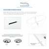 60-in L x 32-in W x 19-in H Resin Stone Drop-in/Undermount Bathtub with end drain, in White