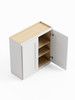 24-in x 12-in x 30-in Ready To Assemble Shaker Double Door Wall Cabinet, White