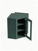 24 in. x 36 in. Ready to Assemble Easy Reach Wall Cabinet with Remington Frame Clear Glass Door, Green