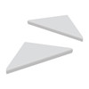 9-in x 9-in x 1-in Solid Surface Corner Shelf With Brackets (Set of 2), Pure White
