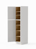 18-in x 24-in x 90-in Ready To Assemble Shaker Two Door Tall Utility Cabinet, White