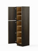 18-in x 24-in x 84-in Ready To Assemble Slim Shaker Two Door Tall Utility Cabinet, Smokey Grey