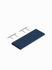 60-in x 11-in x 1-in Floating Shelf, Navy Blue