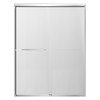 Stratford 60-in x 78-in Bypass Shower Door With 5/16-in Full Frost Glass And Round Tube Handles, Polished Chrome