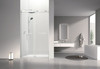 Olenna 48-in x 80-in Bypass Shower Door With 5/16-in Clear Glass And Riley Handles, Polished Chrome