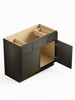 48-in x 21-in x 35-in Ready to Assemble Slim Shaker Vanity Combo Base Cabinet, Smokey Grey, VSD48-RTA-FR02-SG