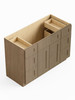 60-in x 21-in x 35-in Ready to Assemble Shaker Vanity Combo Base Cabinet With Double Drawer Stack, Tan Wood, VDDB60-RTA-FR01-TW