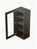 21 in. x 42 in. Ready to Assemble Wall Cabinet with Single Remington Frame Clear Glass Door, Smokey Grey