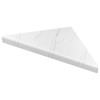 9-in x 9-in x 1-in Solid Surface Corner Shelf/Footrest With Stainless Steel Dowel Pins, Palladio White