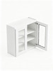 24 in. x 30 in. Ready to Assemble Wall Cabinet with Double Remington Frame Clear Glass Doors, White