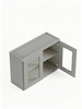 33 in. x 24 in. Ready to Assemble Wall Cabinet with Remington Frame Clear Glass Door, Light Grey