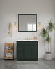 36-in x 34-in Slim Shaker Framed Vanity Mirror, Green