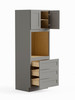 30-in x 24-in x 90-in Ready To Assemble Shaker Tall Oven Cabinet, Light Grey