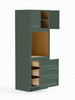 30-in x 24-in x 90-in Ready To Assemble Shaker Tall Oven Cabinet, Green