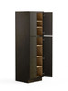 30-in x 24-in x 90-in Ready To Assemble Slim Shaker Four Door Tall Utility Cabinet, Smokey Grey