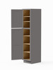 18-in x 24-in x 90-in Ready To Assemble Shaker Two Door Tall Utility Cabinet, Light Grey