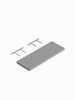 36-in x 11-in x 1-in Floating Shelf, Light Grey