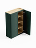 24-in x 12-in x 42-in Ready To Assemble Slim Shaker Double Door Wall Cabinet, Green