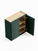 33-in x 12-in x 36-in Ready To Assemble Slim Shaker Double Door Wall Cabinet, Green