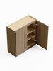27-in x 12-in x 36-in Ready To Assemble Shaker Double Door Wall Cabinet, Tan Wood