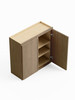 39-in x 12-in x 30-in Ready To Assemble Slim Shaker Double Door Wall Cabinet, Tan Wood