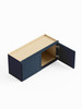 36-in x 12-in x 18-in Ready To Assemble Slim Shaker Wall Cabinet, Navy Blue
