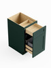 18-in x 24-in x 35-in Ready To Assemble Shaker Double Trash Can Pull-Out Base Cabinet, Green