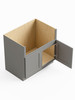 36-in x 24-in x 35-in Ready To Assemble Shaker Farm Sink Base Cabinet, Light Grey