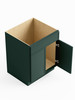 24-in x 24-in x 35-in Ready To Assemble Slim Shaker Double Door Single Drawer Front Sink Base Cabinet, Green