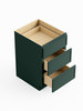 36-in x 24-in x 35-in Ready To Assemble Slim Shaker Three Drawer Base Cabinet, Green