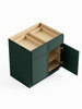36-in x 24-in x 35-in Ready To Assemble Slim Shaker Double Door Double Drawer Base Cabinet, Green