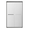 Stratford 48-in x 78-in Bypass Shower Door With 5/16-in Full Frost Glass And Round Tube Handles, Matte Black