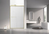 Stratford 48-in x 78-in Bypass Shower Door With 5/16-in Full Frost Glass And Round Tube Handles, Champagne Bronze