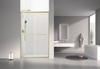 Stratford 48-in x 78-in Bypass Shower Door With 5/16-in Clear Glass And Round Tube Handles, Champagne Bronze