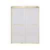 Olenna 60-in x 80-in Bypass Shower Door With 11/32-in Silver Sparkling Glass And Riley Handles, Champagne Bronze