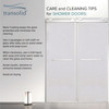 Olenna 60-in x 80-in Bypass Shower Door With 11/32-in Silver Sparkling Glass And Riley Handles, Champagne Bronze