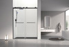 Olenna 60-in x 80-in Bypass Shower Door With 5/16-in Clear Glass And Riley Handles, Matte Black