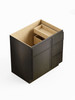 30-in x 21-in x 35-in Ready to Assemble Slim Shaker Vanity Combo Base Cabinet With Three Drawers on Right, Smokey Grey, V3021DR-RTA-FR02-SG