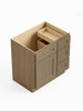 30-in x 21-in x 35-in Ready To Assemble Shaker Vanity Combo Base Cabinet With Three Drawers on Right, Tan Wood, V3021DR-RTA-FR01-TW