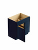 27-in x 21-in x 35-in Ready to Assemble Slim Shaker Vanity Combo Base Cabinet With Two Drawers on Right, Navy Blue, V2721DR-2D-RTA-FR02-NB