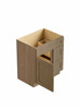 27-in x 21-in x 35-in Ready to Assemble Shaker Vanity Combo Base Cabinet With Two Drawers on Right, Tan Wood, V2721DR-2D-RTA-FR01-TW