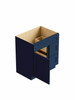 24-in x 21-in x 35-in Ready to Assemble Shaker Vanity Combo Base Cabinet With Two Drawers on Right, Navy Blue, V2421DR-2D-RTA-FR01-NB