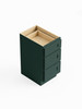 15-in x 21-in x 35-in Ready To Assemble Shaker Vanity Three Drawer Base Cabinet, Green, 3VDB15-RTA-FR01-GR